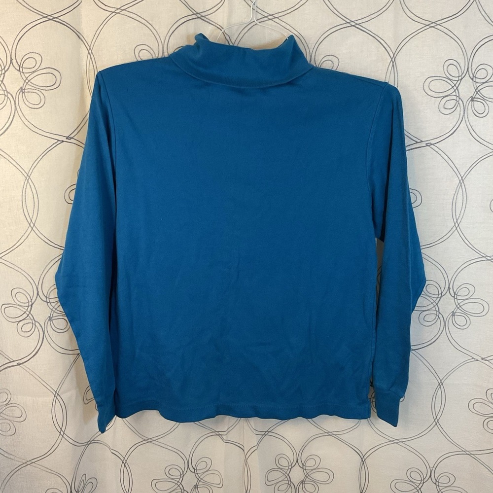 Woman's Ivy club Classics‎ long sleeve blue turtleneck size small